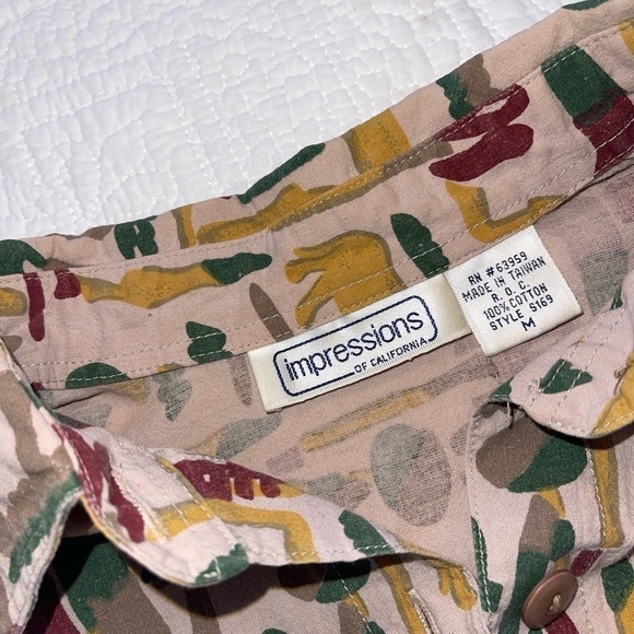 Vintage abstract 80s long sleeved shirt - Picture 4 of 4